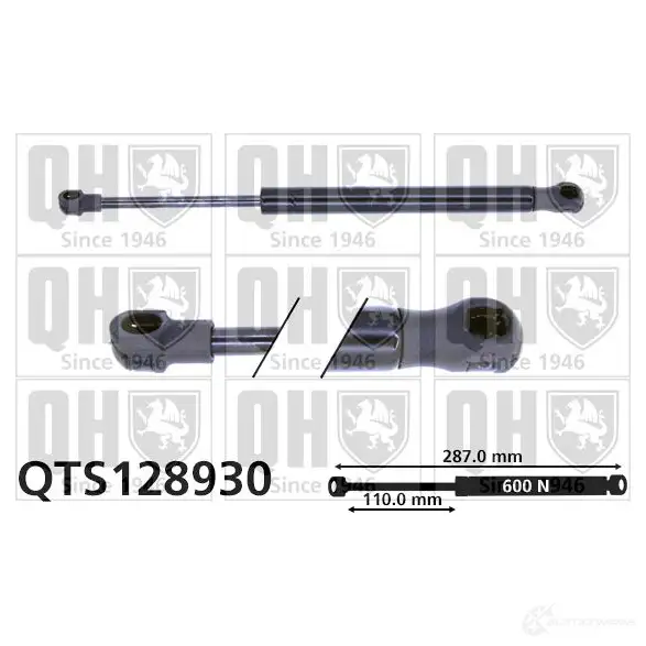 Амортизатор багажника, упор задней двери QUINTON HAZELL 688834 qts128930 HXOV7W H 5050438102512