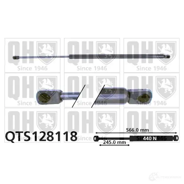 Амортизатор багажника, упор задней двери QUINTON HAZELL 5016593267510 688297 qts128118 J406 E