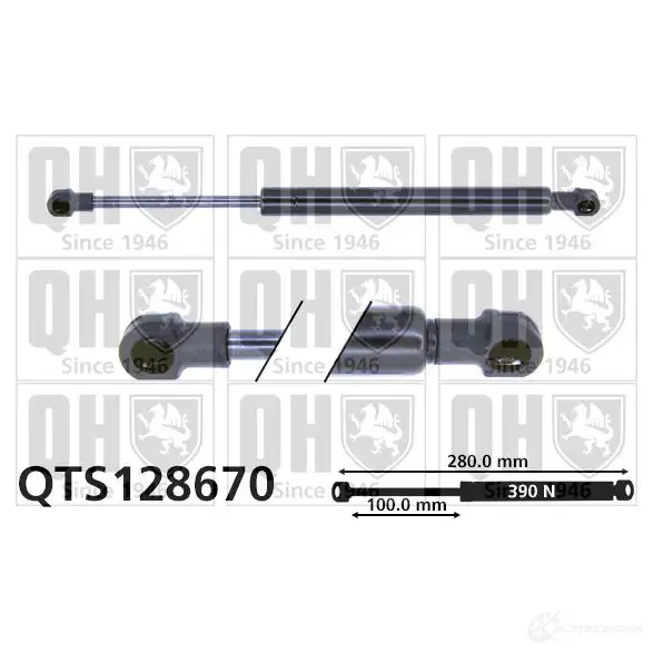 Амортизатор багажника, упор задней двери QUINTON HAZELL 688642 qts128670 XAMYJ 2 5016593774582