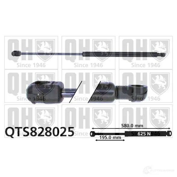 Амортизатор багажника, упор задней двери QUINTON HAZELL 5050438328530 qts828025 S5 3V6 688883 изображение 0