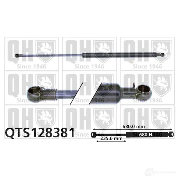 Амортизатор багажника, упор задней двери QUINTON HAZELL 688429 5016593594265 qts128381 JML2C W