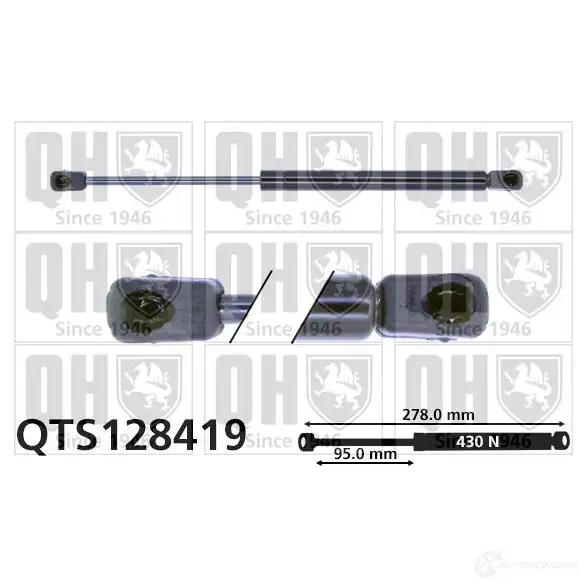 Амортизатор багажника, упор задней двери QUINTON HAZELL 688462 5016593594579 E02 K3 qts128419