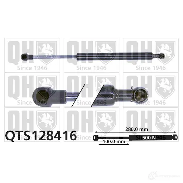 Амортизатор багажника, упор задней двери QUINTON HAZELL qts128416 688459 5016593648210 R6J S6