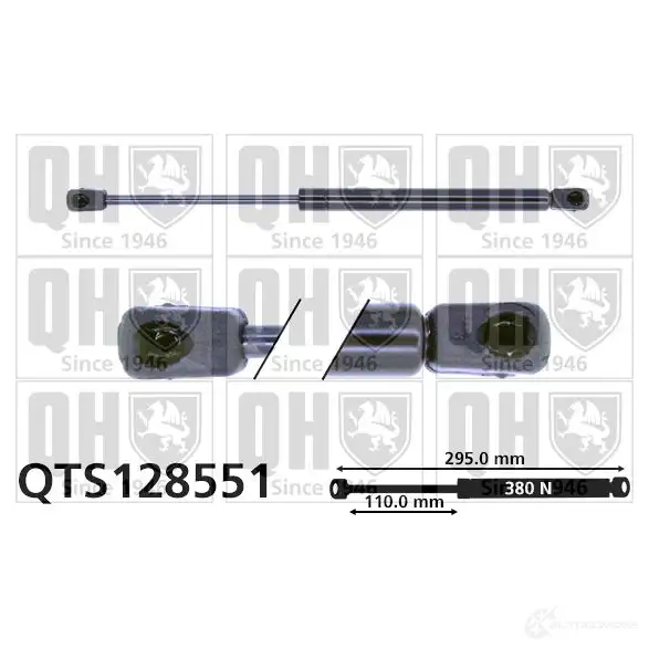 Амортизатор багажника, упор задней двери QUINTON HAZELL qts128551 ROE P6 688540 5016593851252
