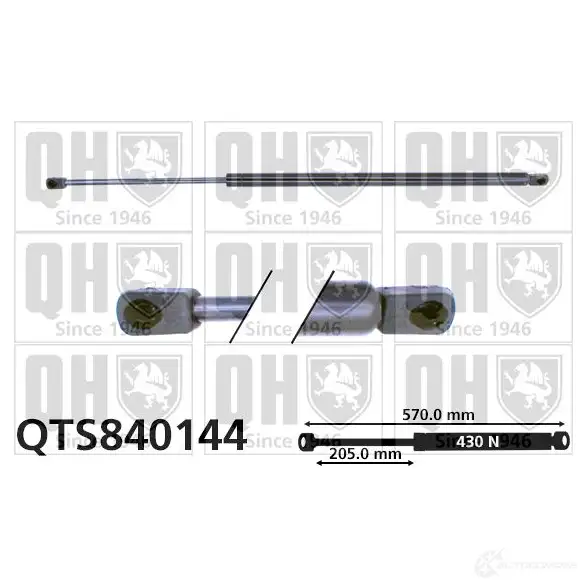 Амортизатор багажника, упор задней двери QUINTON HAZELL 5050438256833 DAM4 NG 689215 qts840144