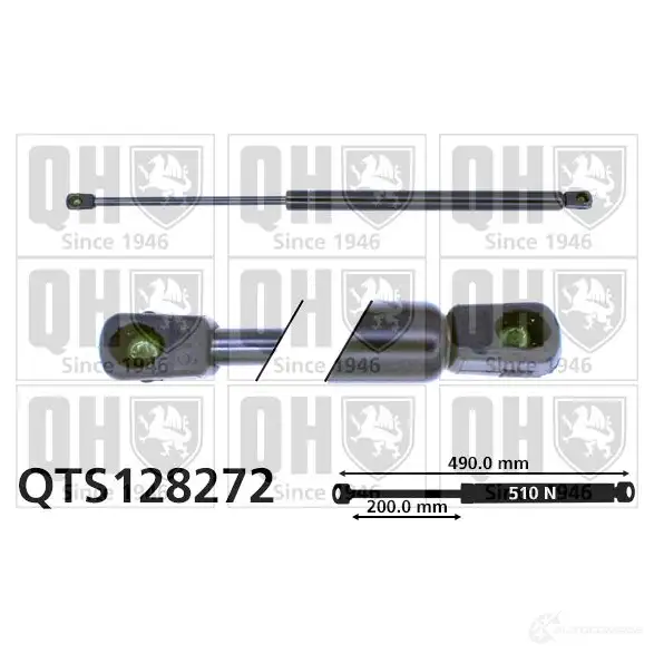 Амортизатор багажника, упор задней двери QUINTON HAZELL C231L G qts128272 688355 5016593378292