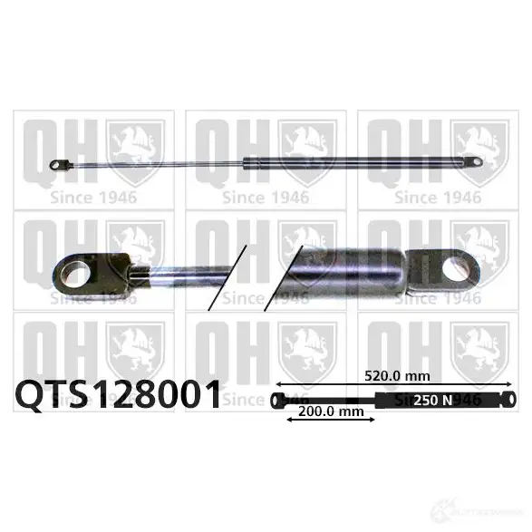 Амортизатор багажника, упор задней двери QUINTON HAZELL 8KIL5 IH qts128001 5016593267046 688241
