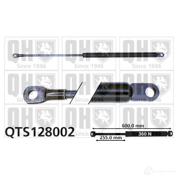 Амортизатор багажника, упор задней двери QUINTON HAZELL qts128002 688242 5016593267053 HYJI L