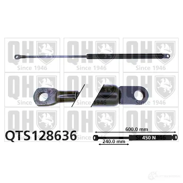 Амортизатор багажника, упор задней двери QUINTON HAZELL IUO9 E 5016593721586 688615 qts128636
