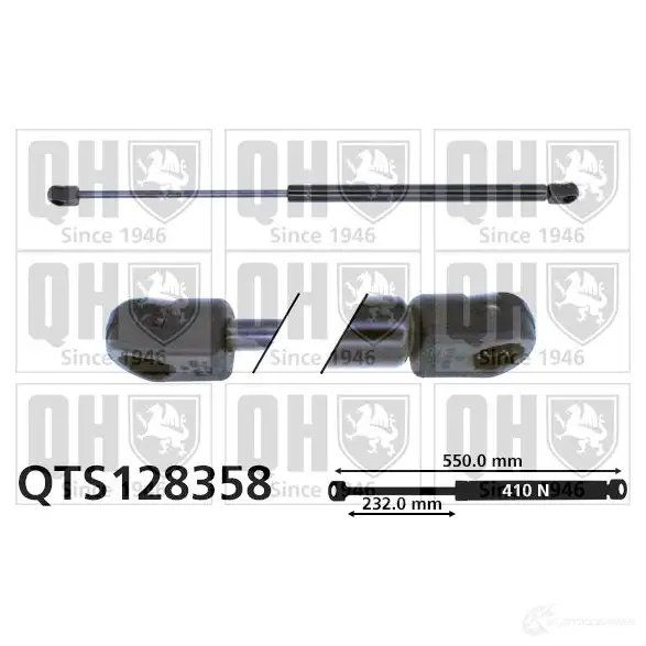 Амортизатор багажника, упор задней двери QUINTON HAZELL 6GE 923E 5016593594067 qts128358 688408