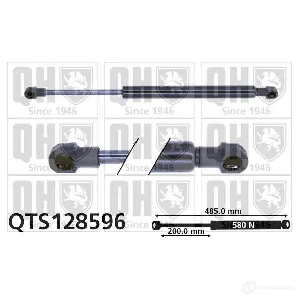 Амортизатор багажника, упор задней двери QUINTON HAZELL K KIQZB 688576 qts128596 5016593884588