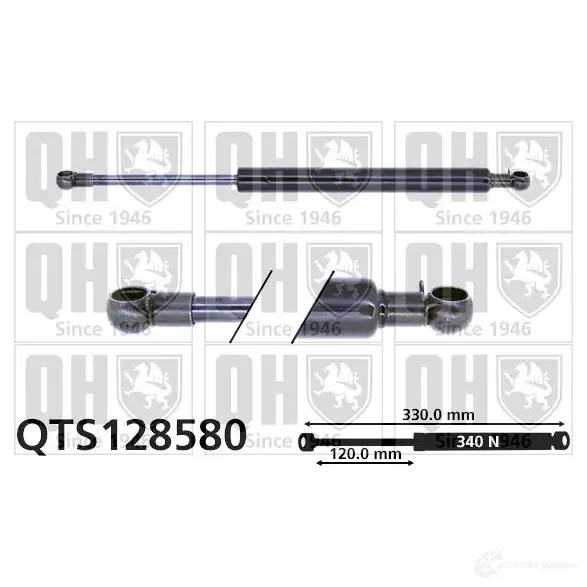 Амортизатор багажника, упор задней двери QUINTON HAZELL K6Q CET qts128580 5016593721470 688560