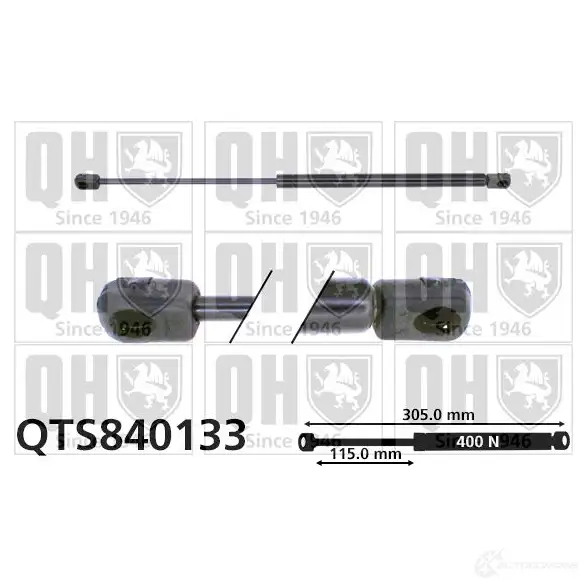 Амортизатор багажника, упор задней двери QUINTON HAZELL V UH7U 689209 5050438256772 qts840133