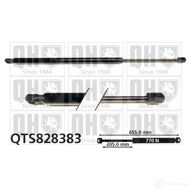 Амортизатор багажника, упор задней двери QUINTON HAZELL qts828383 0DFGB8 0 5050438434910 689161