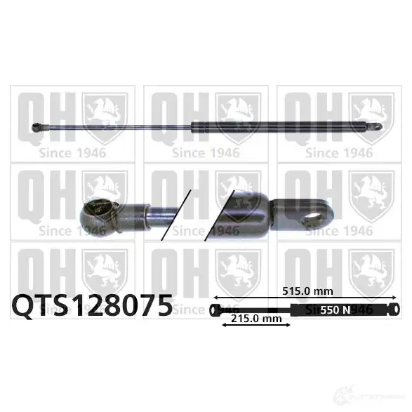 Амортизатор багажника, упор задней двери QUINTON HAZELL W7G 17 5016593592667 qts128075 688272