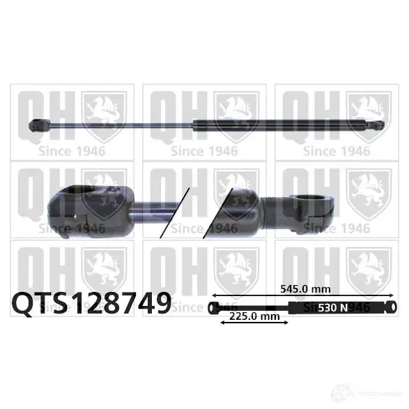 Амортизатор багажника, упор задней двери QUINTON HAZELL 688713 qts128749 5SCS QPJ 5016593852013