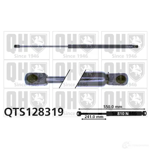 Амортизатор багажника, упор задней двери QUINTON HAZELL VIE9N 1 688378 qts128319 5016593351998