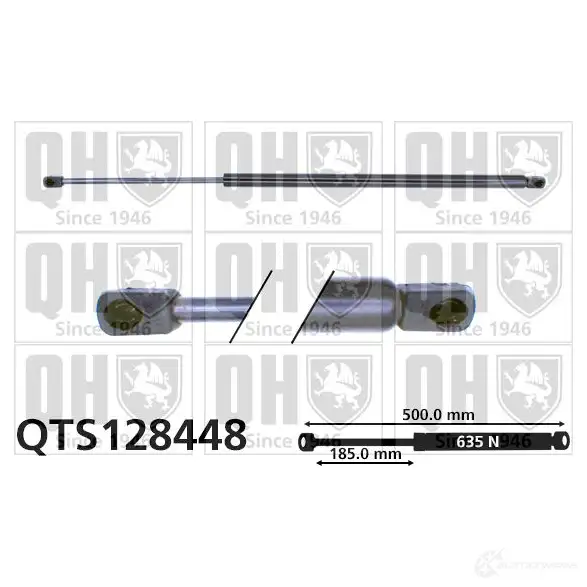 Амортизатор багажника, упор задней двери QUINTON HAZELL 688487 5016593648524 S4H MJVJ qts128448