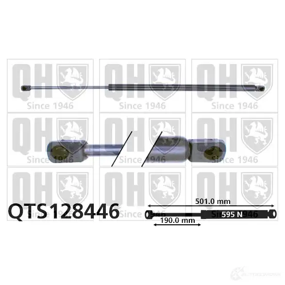 Амортизатор багажника, упор задней двери QUINTON HAZELL 5016593648500 qts128446 D5CZ 8N 688485