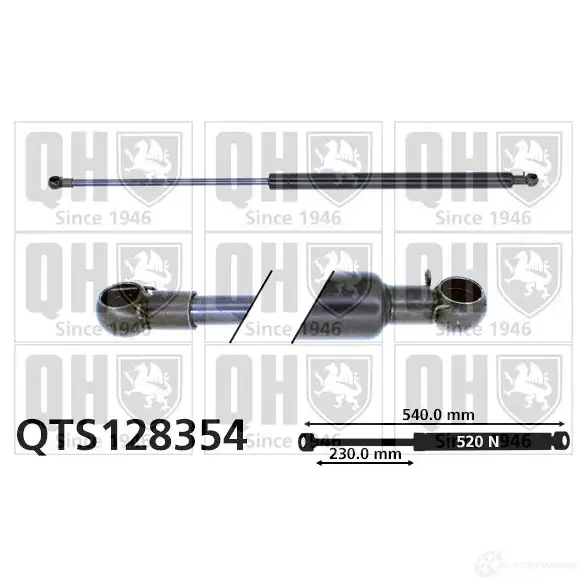 Амортизатор багажника, упор задней двери QUINTON HAZELL 5016593594036 688405 2 OTJQ7 qts128354