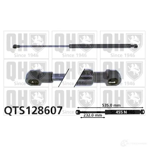 Амортизатор багажника, упор задней двери QUINTON HAZELL qts128607 688587 5016593884694 LI CBJ