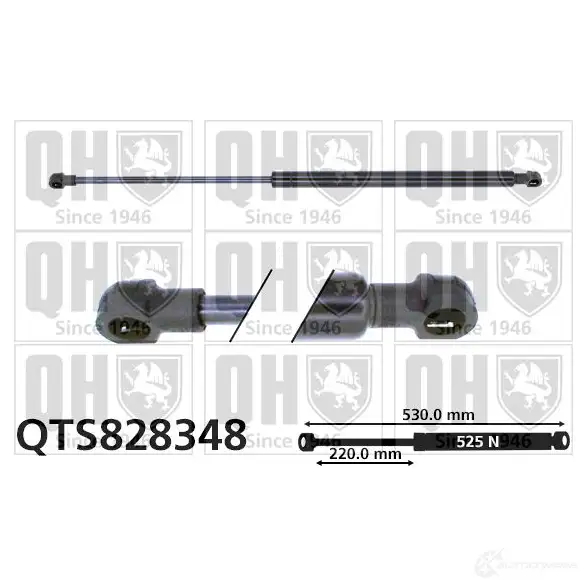 Амортизатор багажника, упор задней двери QUINTON HAZELL FJ 0YV1R qts828348 689126 5050438433142