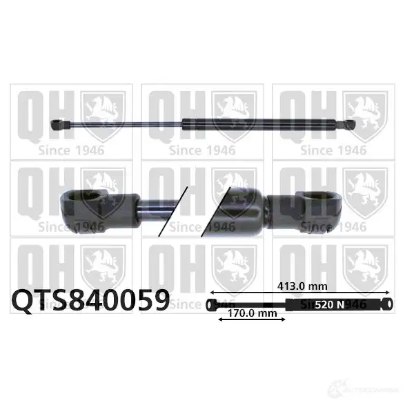Амортизатор багажника, упор задней двери QUINTON HAZELL qts840059 5050438256437 689183 MC FFCG2