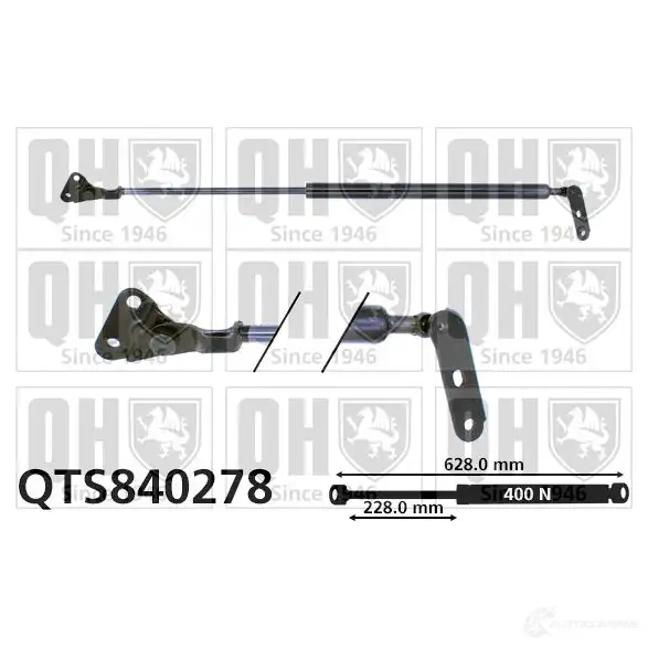 Амортизатор багажника, упор задней двери QUINTON HAZELL qts840278 689331 8 58UY 5050438258035