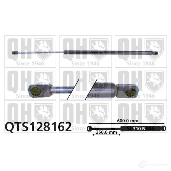 Амортизатор багажника, упор задней двери QUINTON HAZELL B VSS8 5016593267527 688323 qts128162
