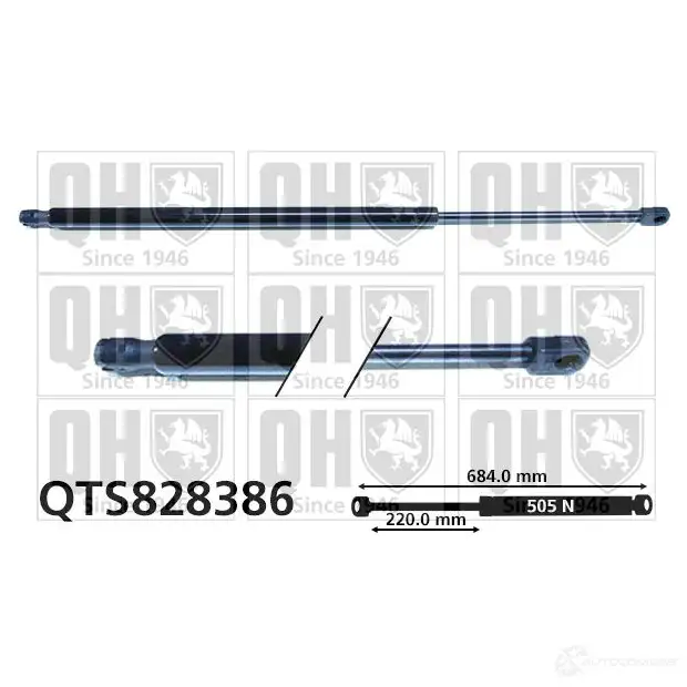 Амортизатор багажника, упор задней двери QUINTON HAZELL OQ6 NF qts828386 689164 5050438434941