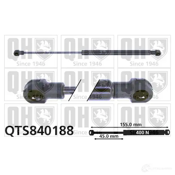Амортизатор багажника, упор задней двери QUINTON HAZELL 689243 qts840188 AO 732 5050438257144