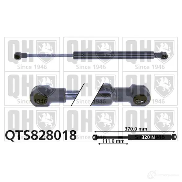 Амортизатор багажника, упор задней двери QUINTON HAZELL 5050438328462 688877 AI84 F73 qts828018