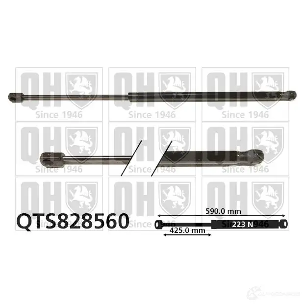 Амортизатор багажника, упор задней двери QUINTON HAZELL 1424534306 ALU4OZ C qts828560