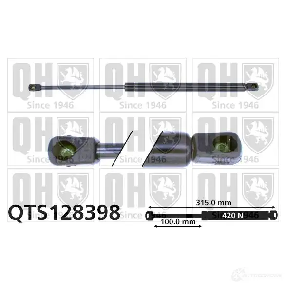 Амортизатор багажника, упор задней двери QUINTON HAZELL 688446 5016593594401 YV25R LB qts128398