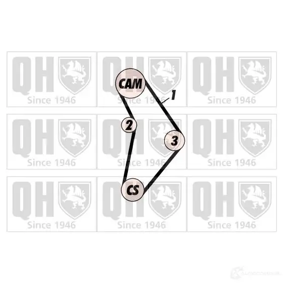 Комплект ремня ГРМ QUINTON HAZELL AE UWB 659100 qbk128p 5050438003369 изображение 0