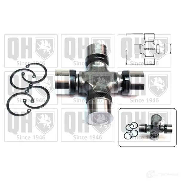 Карданный шарнир ведущей шестерни дифференциала QUINTON HAZELL 2RCA FR 54883460 5016593082618 ql216 изображение 0