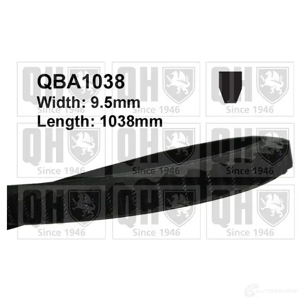 Клиновой ремень QUINTON HAZELL qba1038 658906 AVX10X1037 AVX10X103 5 изображение 0