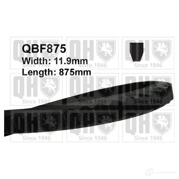 Клиновой ремень QUINTON HAZELL 11,9x8 76 qbf875 AVX11.9x875 659054