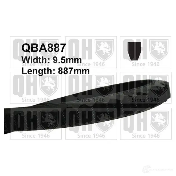 Клиновой ремень QUINTON HAZELL qba887 AVX10x 887 658958 AVX10X888
