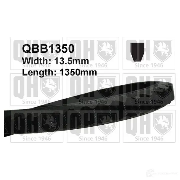 Клиновой ремень QUINTON HAZELL qbb1350 ZVI879W AVX13 X1350 658991 изображение 0