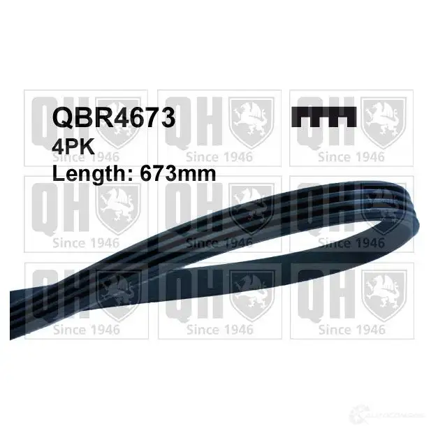Приводной ремень, поликлиновой QUINTON HAZELL 4P K670 qbr4673 4PK671 660109