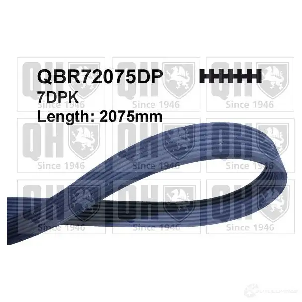 Приводной ремень, поликлиновой QUINTON HAZELL 7PK2073 DP 7PK2072 DP 660704 qbr72075dp