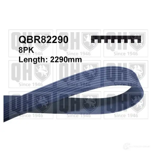 Приводной ремень, поликлиновой QUINTON HAZELL 8PK22 87 qbr82290 660751 8PK2288