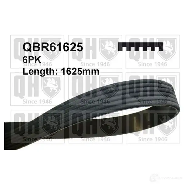 Приводной ремень, поликлиновой QUINTON HAZELL 6 PK1622 6PK1623 qbr61625 660428 изображение 0