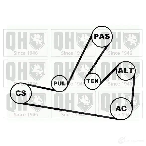 Приводной ремень в комплекте QUINTON HAZELL qdk59 QTA424 669361 QBR61 700 изображение 0