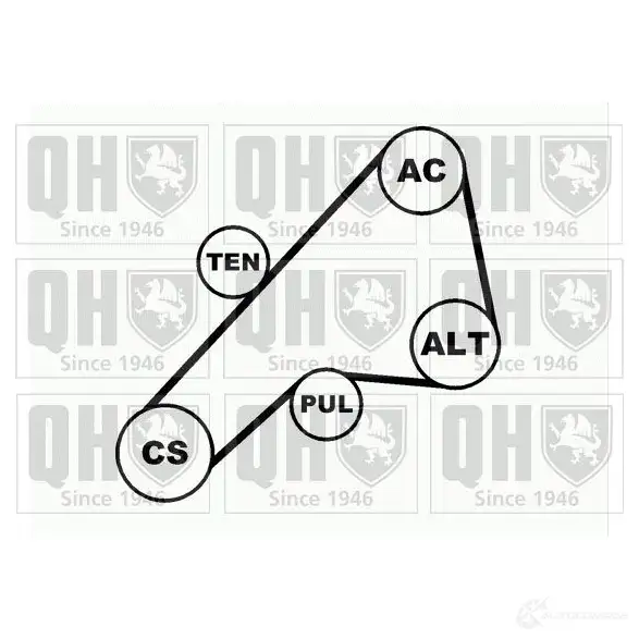 Приводной ремень в комплекте QUINTON HAZELL 669373 QBR6 1663 qdk7 QTA1123 изображение 0