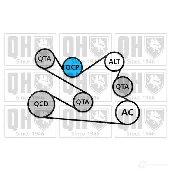 Приводной ремень в комплекте QUINTON HAZELL 1424216964 FZ 8TG qdk136 изображение 0