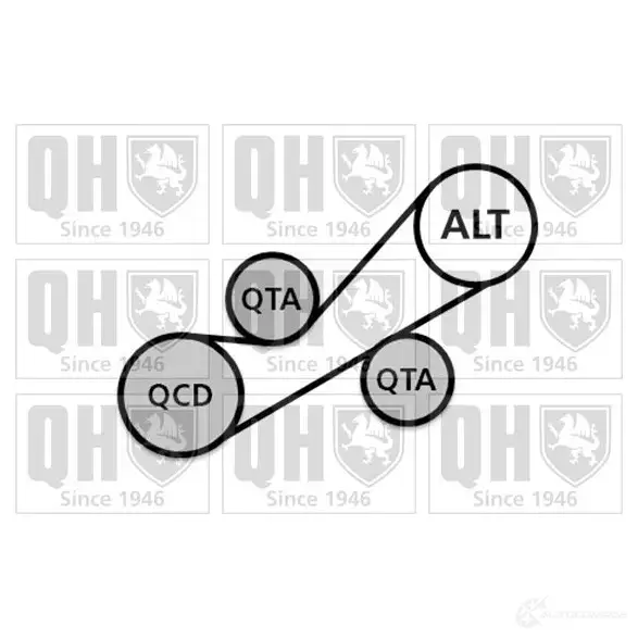 Приводной ремень в комплекте QUINTON HAZELL qdk69 QTA1151 QBR 6800 669372 - Изображение 1