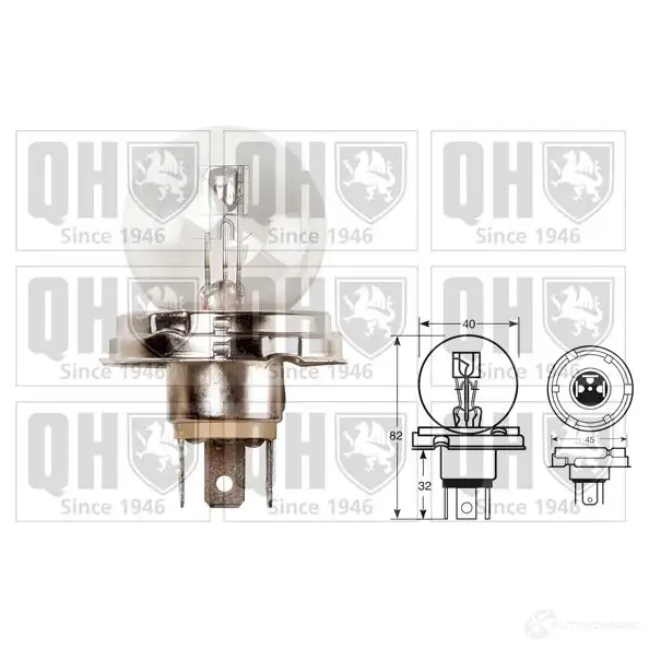 Лампа накаливания R2 P45T 45/40 Вт 12 В QUINTON HAZELL 5050438339642 QBL410 YM G4ED 659740 - Изображение 1
