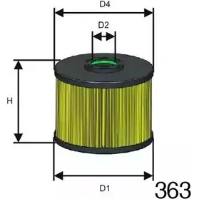 Топливный фильтр MISFAT F128 J2J1MYK 7MSC 5H 3399112